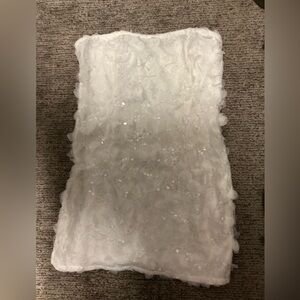 White Floral Dress with sequins NWT